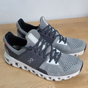 On Running Black and Gray Mesh Sneakers Mens 10.5 Used